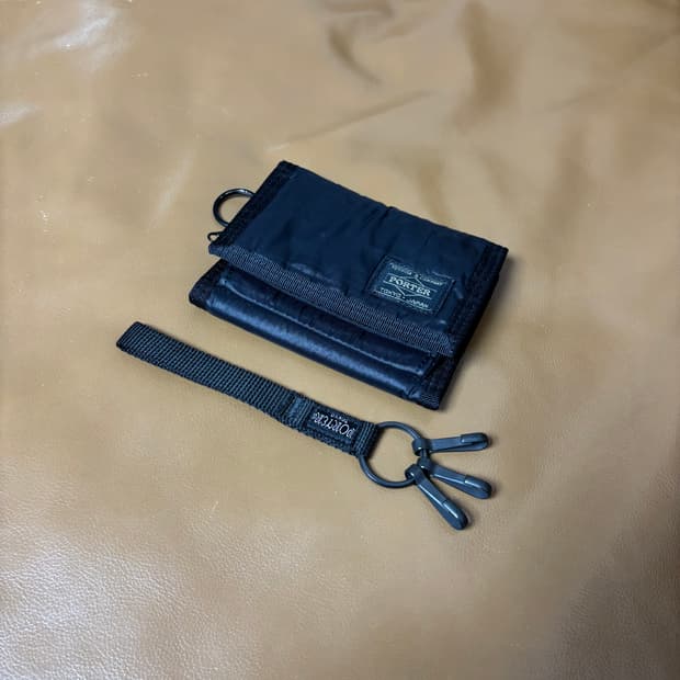 Poter 포터 캡슐 폴딩 월렛 지갑 블랙 (스트랩 포함)