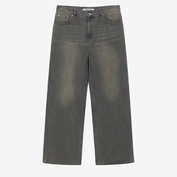 비바스튜디오 와이드 데님팬츠(샌드블랙/S) 슬로우애시드엘무드르아르낫포너드