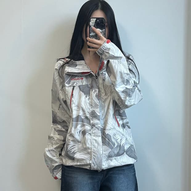 컬럼비아 보타닉 패턴 원드브레이커 바람막이 자켓