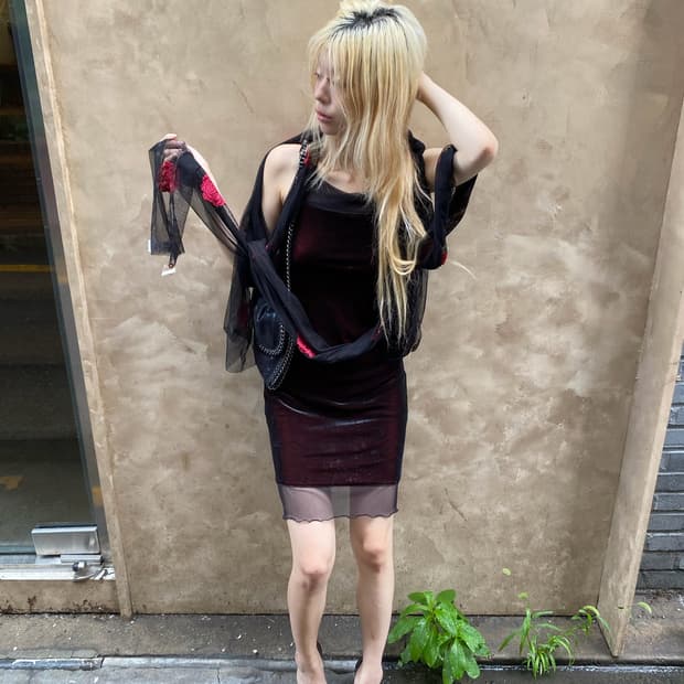 Burgundy Velvet Dress