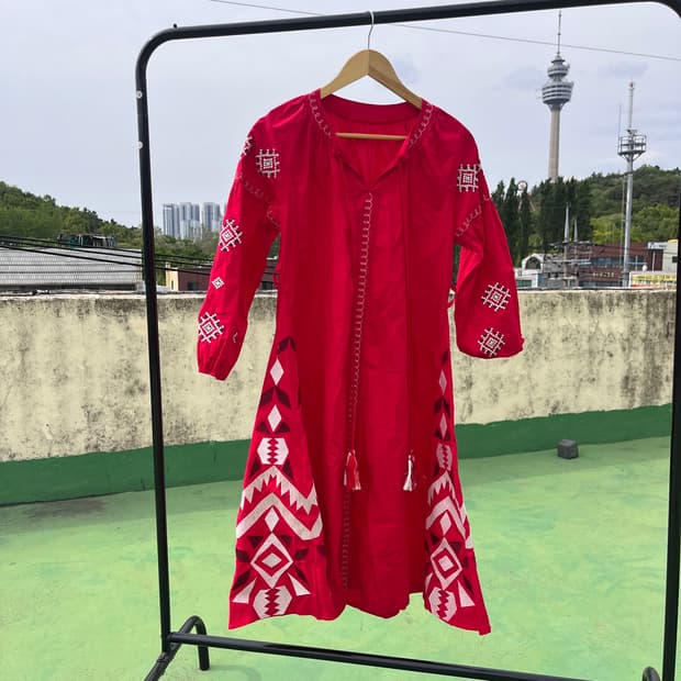 Embroidered Enthic Maxi Dress