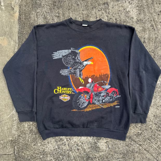 [L] 90s Harley davidson 할리데이비슨 스웻셔츠