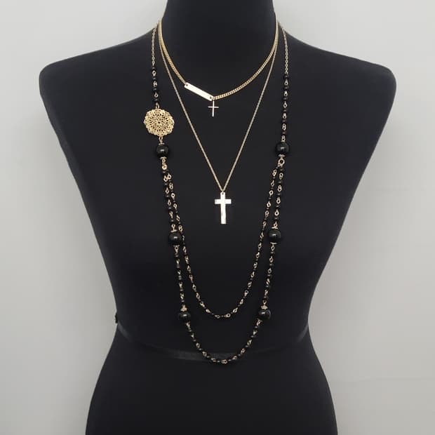 cross necklace set