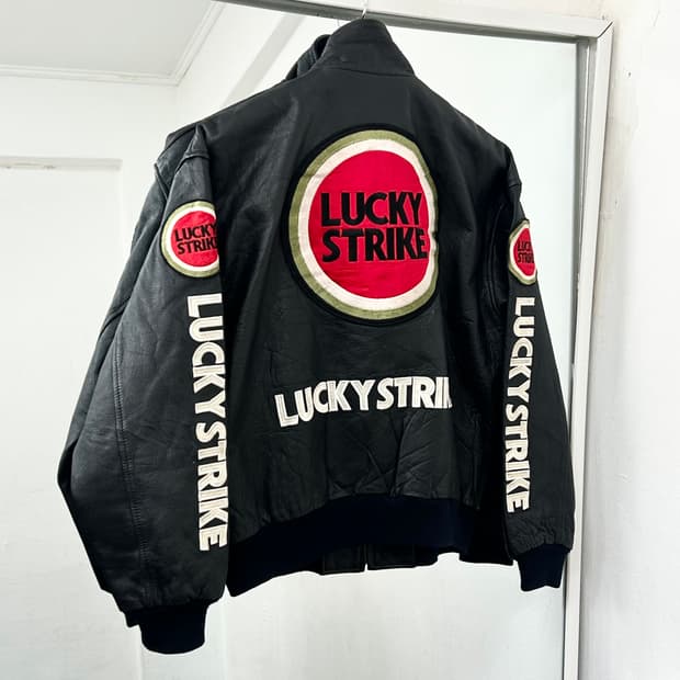 Lucky Strike 소가죽 봄버 자켓