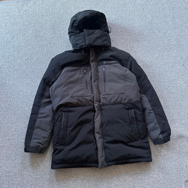 컬럼비아 블랙 롱 패딩