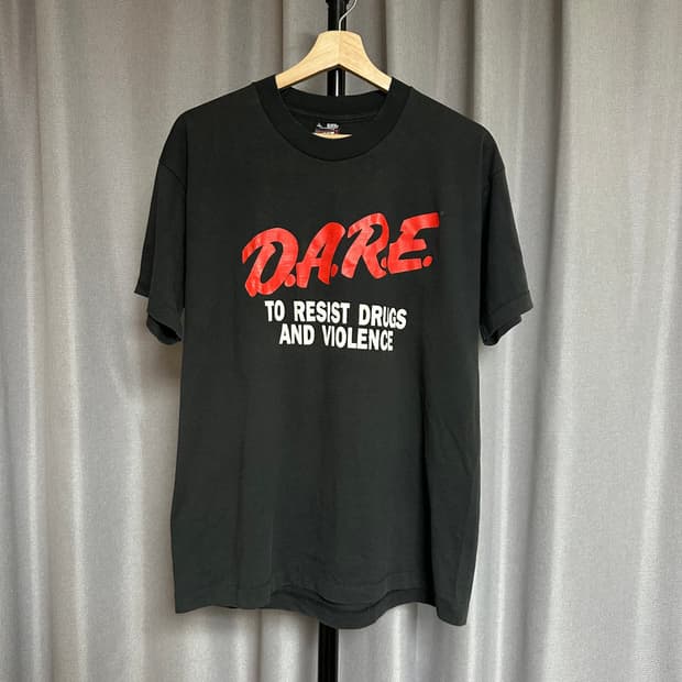 빈티지 90s DARE 데어 캠페인 티셔츠 L