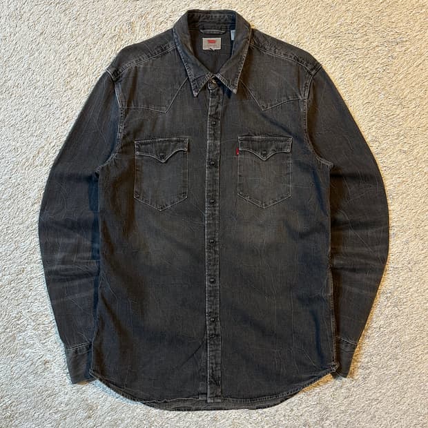 리바이스 LEVI'S 웨스턴 투포켓 데님 셔츠 흑청