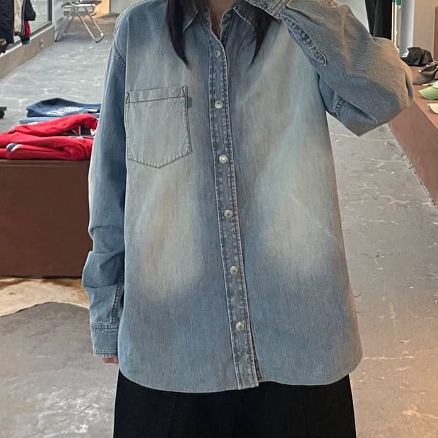 리바이스 워싱 데님 셔츠 H2194