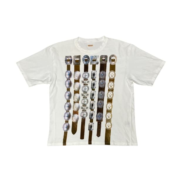 캐피탈(Kapital) 콘초 벨트 그래픽 티셔츠 화이트 L