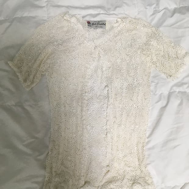 일본빈티지 모리걸 반팔 가디건