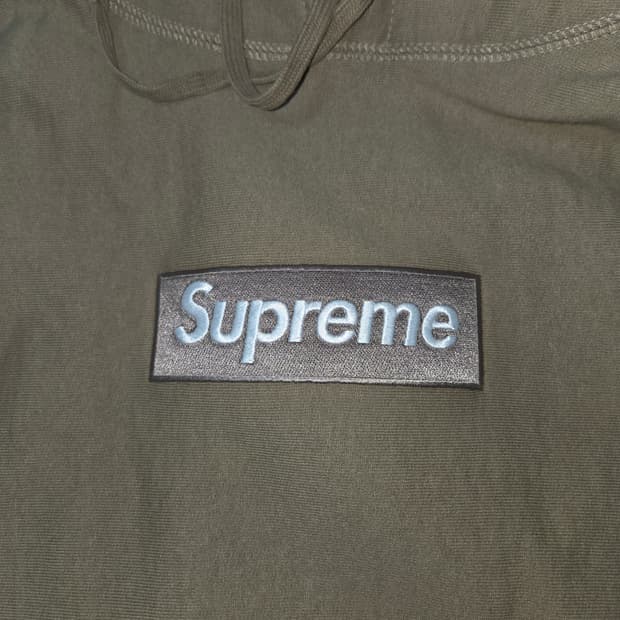 슈프림 박스로고 후드 다크샌드 23fw