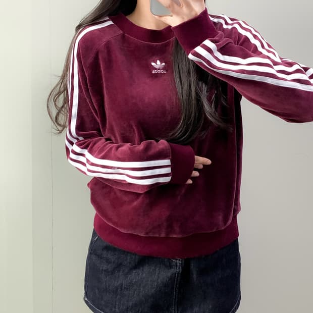 아디다스 벨벳 맨투맨