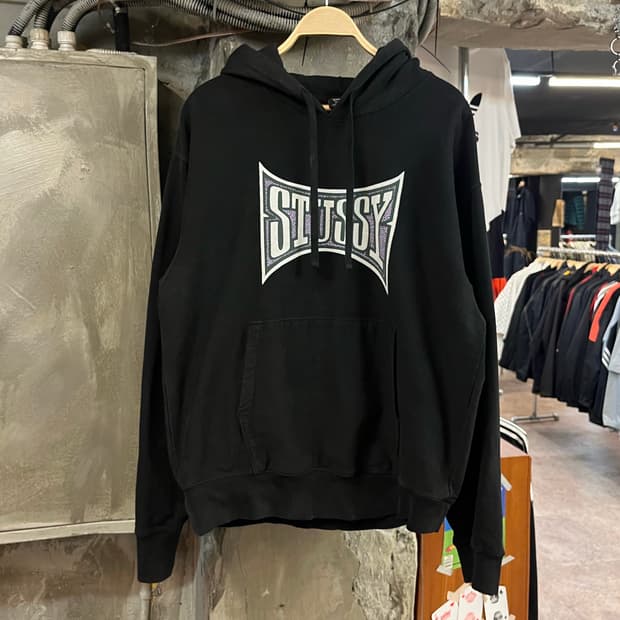 스투시 챔피언 피그먼트 다이드 기모 후드티 블랙 XL #csz2191 