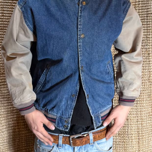 빈티지 데님 바시티