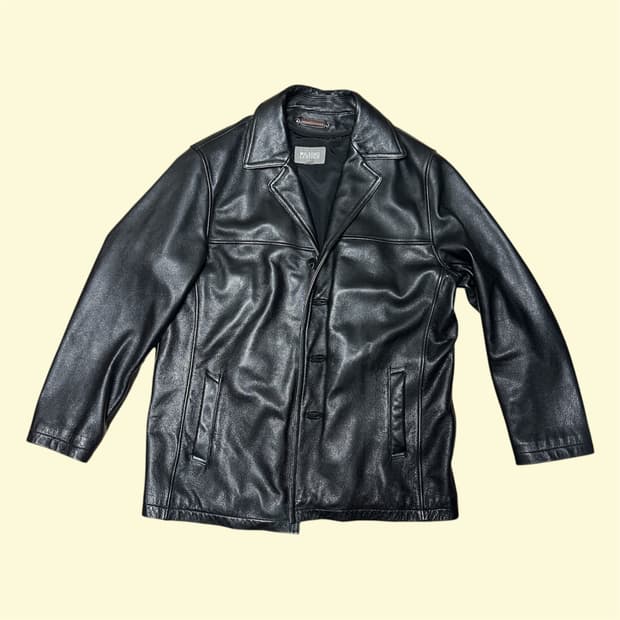 윌슨 리얼 레더 카코트 BLACK L