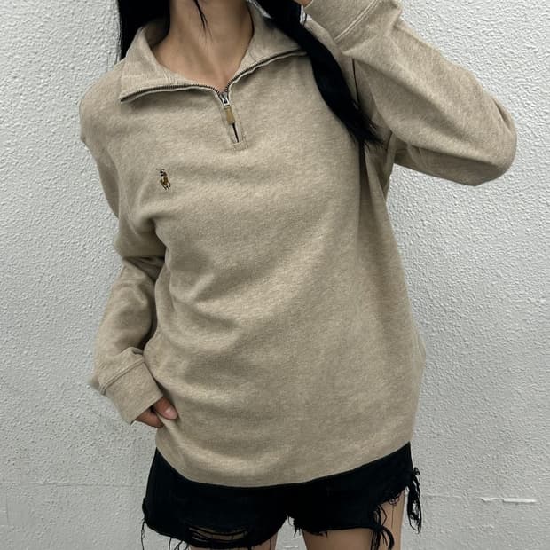 폴로 랄프로렌옥스포드 아이보리 반집업 S