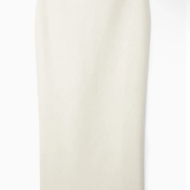 cos 울 칼럼 맥시 스커트