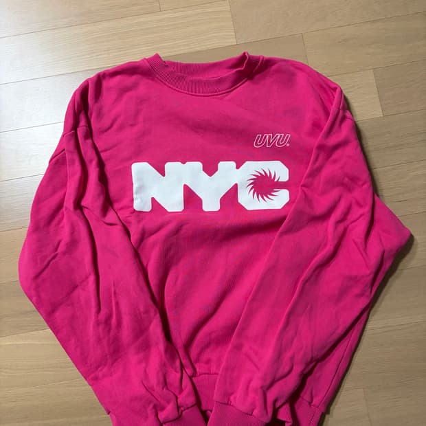 uvu 맨투맨 핑크 