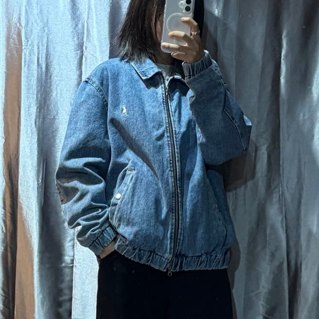 S YALE 예일 중청 미드 워시 데님자켓