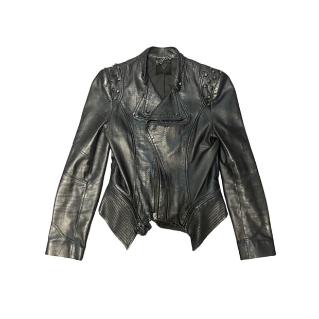 00s Style Python Design Leather Jacket