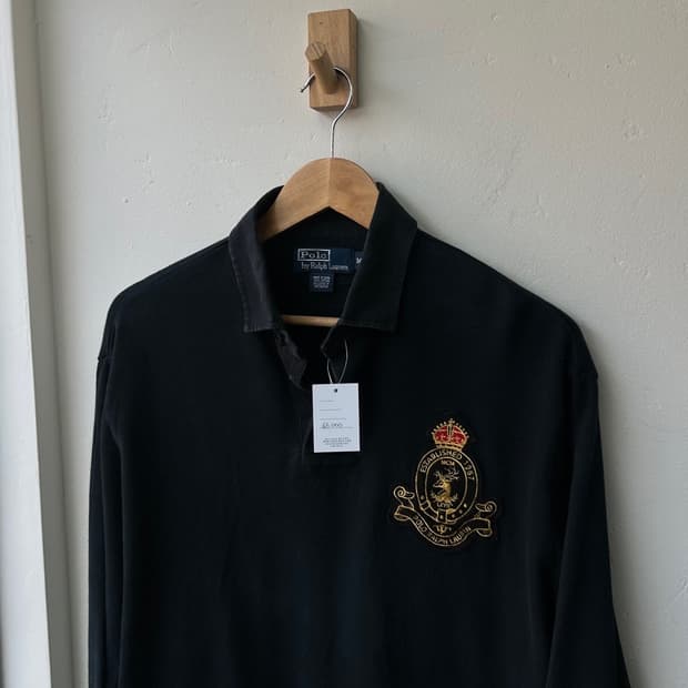 16498 - 폴로 랄프로렌 블랙 빅로고 럭비티
