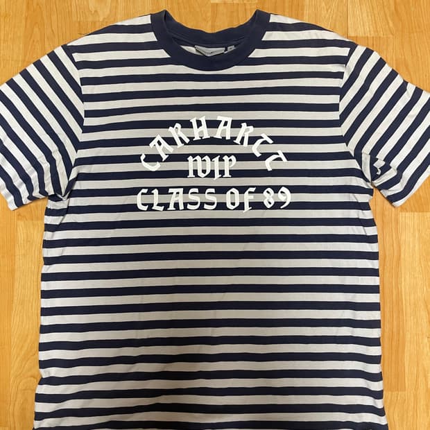 칼하트 wip 스트라이프 반팔티