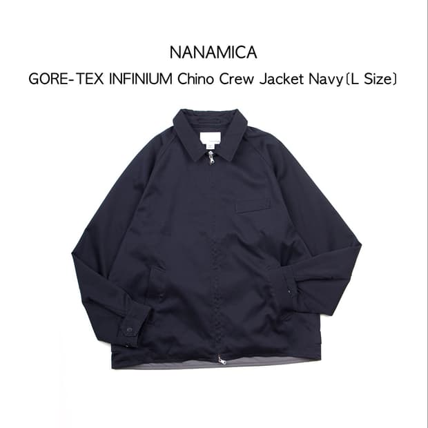 nanamica GORE-TEX INFINIUM 치노 크루 자켓 네이비