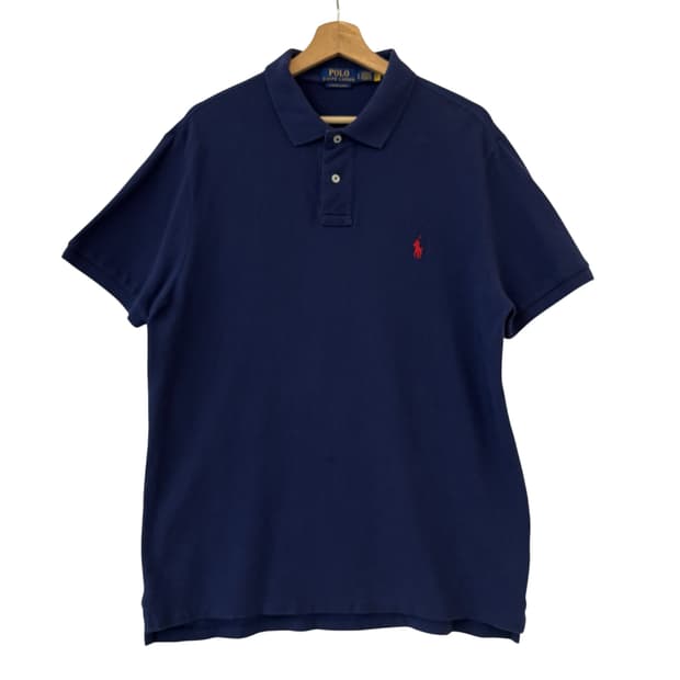 폴로 랄프로렌 QR 폴로 피케 티 네이비