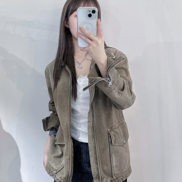 캘빈클라인 데미지 투웨이 자켓