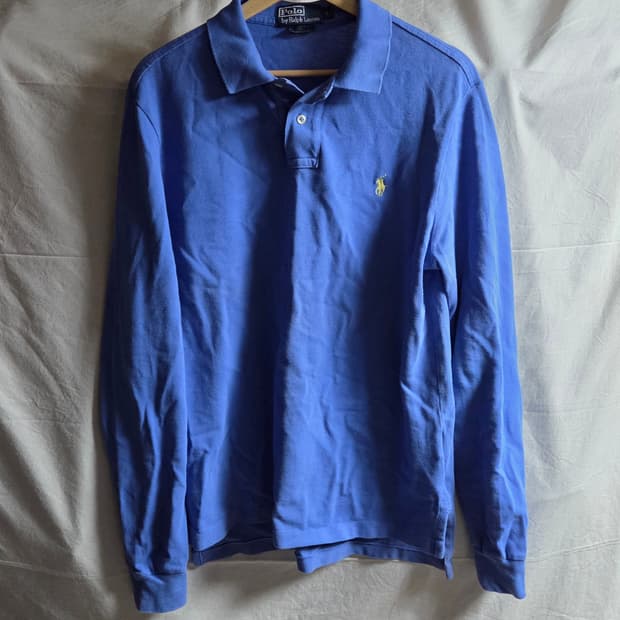 폴로 랄프로렌 긴팔 폴로셔츠 블루 L 95~100