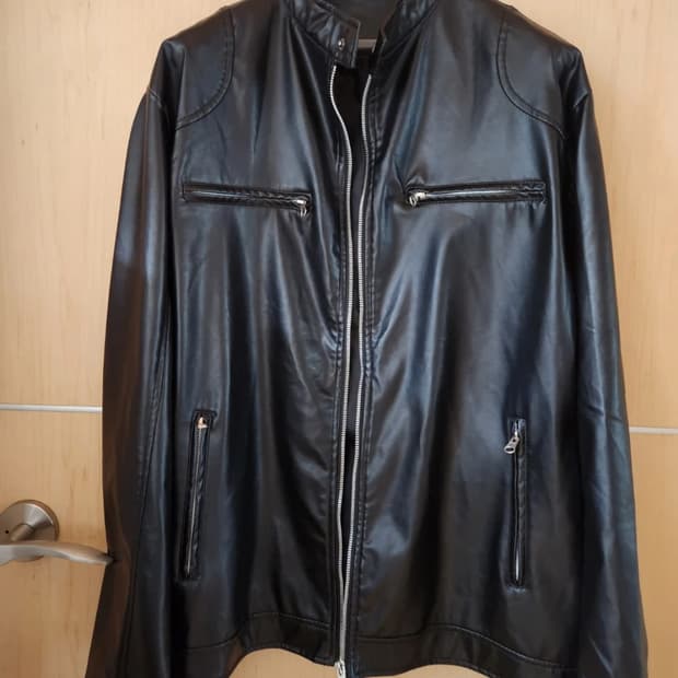 블랙 인조 가죽 남성 자켓105~110