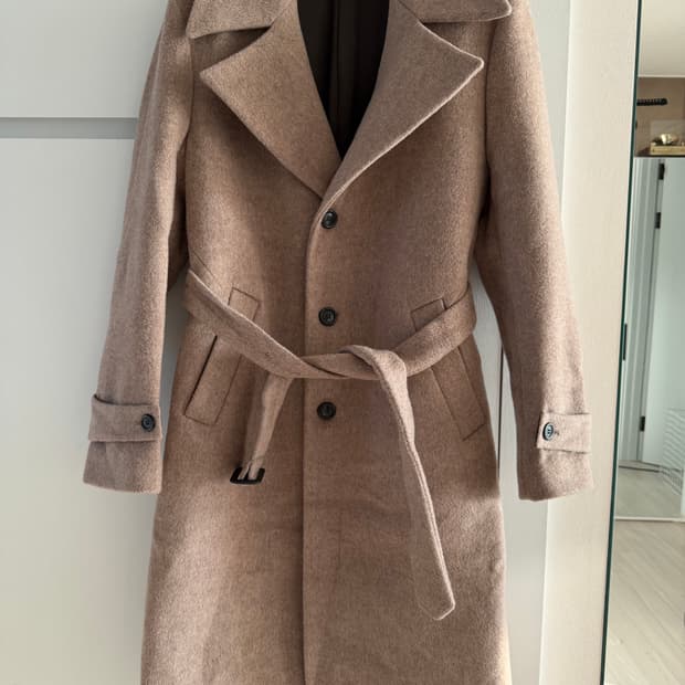 FILIFILO 울 100% 베이지 코트 M사이즈