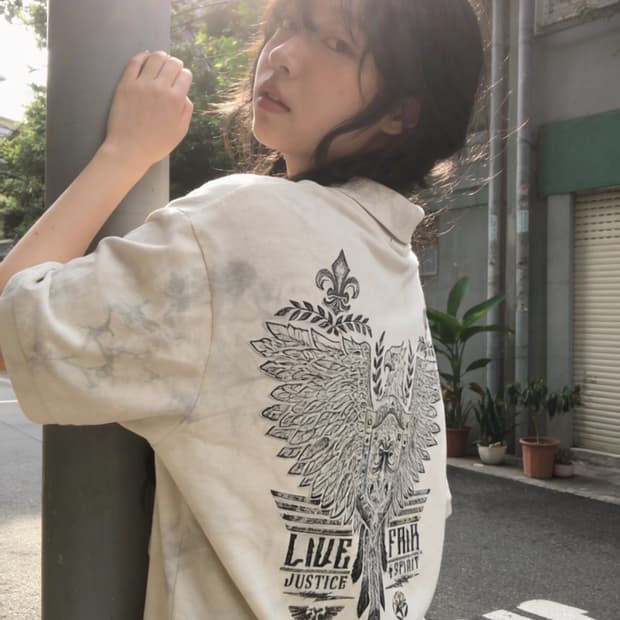 버커루 이글 그래픽 PK 티셔츠