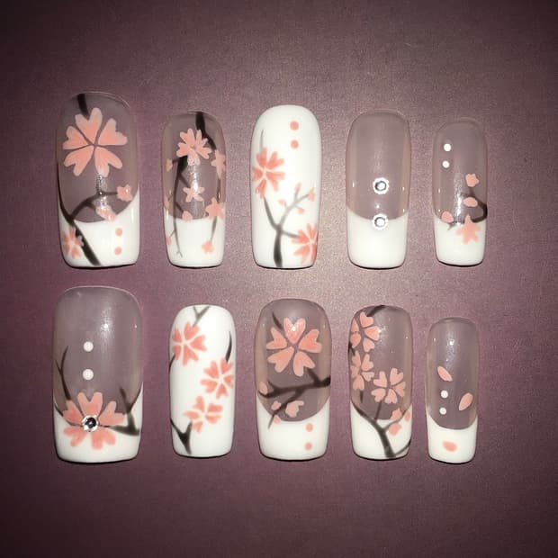🪷oriental🪷 sakura press-on nail 벚꽃 네일팁