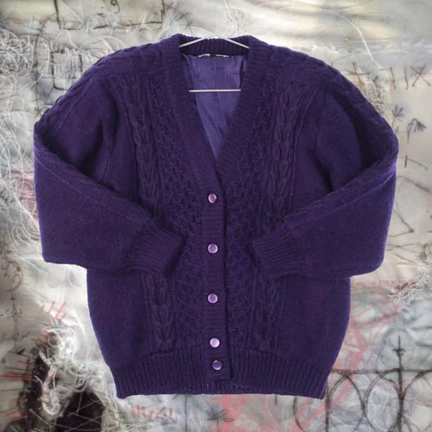 Vintage purple cardigan 빈티지 보라 가디건