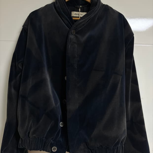 aw22 지용킴 숄카라 벨벳 봄버 자켓 L