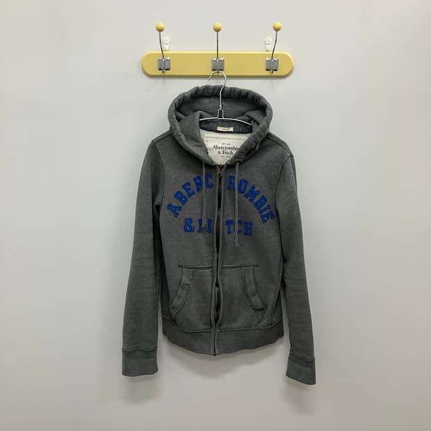 아베크롬비 그레이 후드집업 헤비코튼