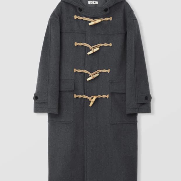 로파이 오버핏 스테디 더플 코트 (차콜) L size