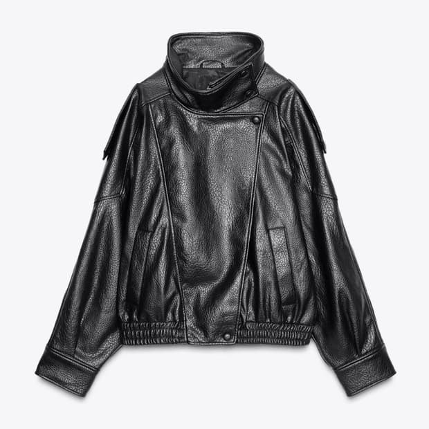 자라 가죽자켓 S 페이크 레더 점퍼