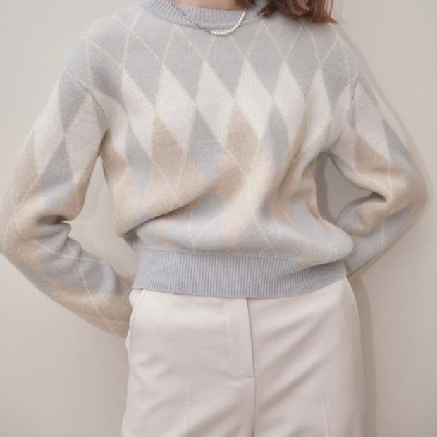 루에브르 아가일 풀오버 니트 스웨터 1