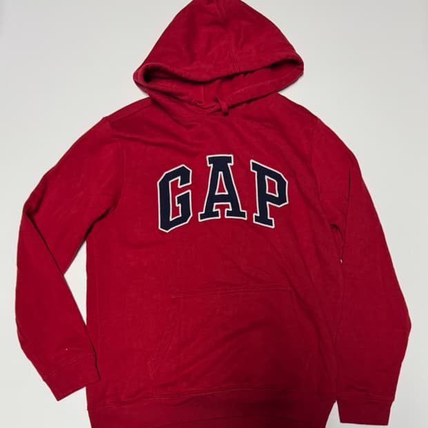 GAP 갭 레드 스웻 기모 후드티 M