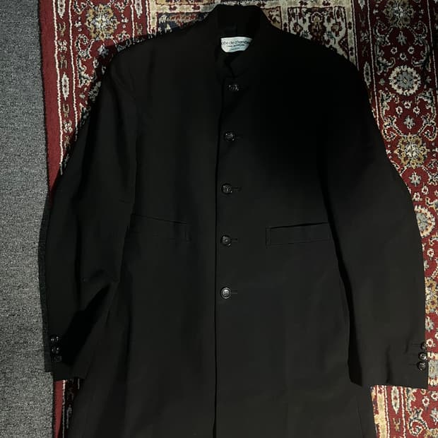 Comme des garcons 테일러드 스탠카라 코트 자켓