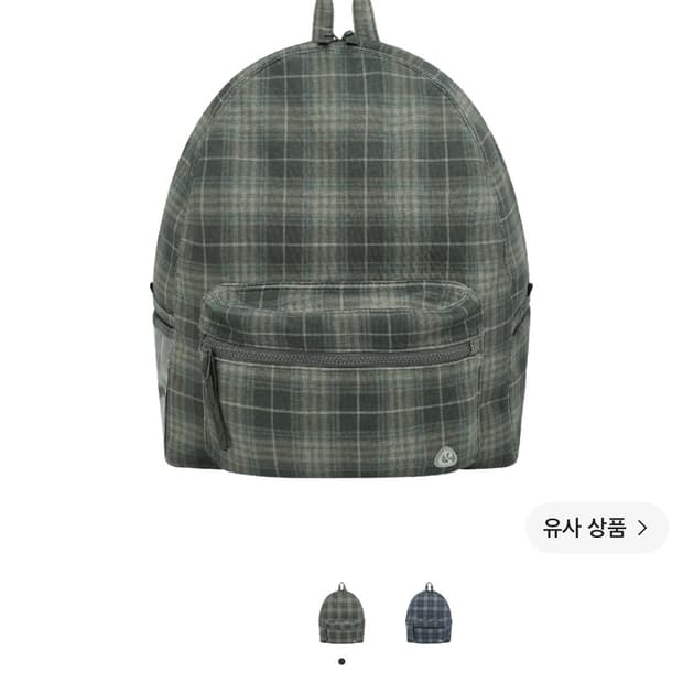코이세이오 청키 스웻 체크 백팩 카키