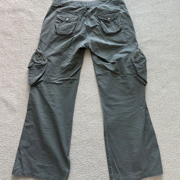 gray cargo semi bootscut pants 세미부츠컷 그레이