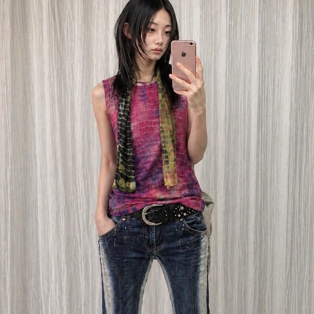 타이다이 스카프+슬리브리스