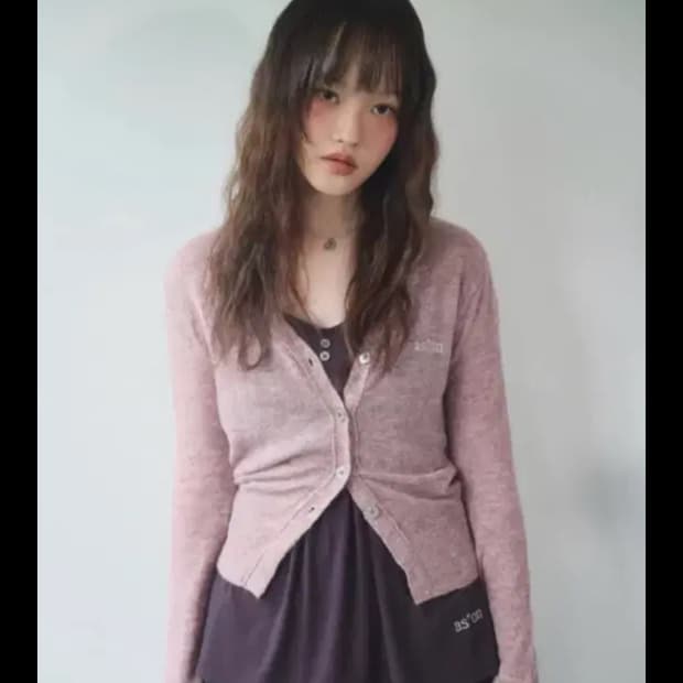 애즈온 BERLIN CARDIGAN 베를린 가디건 핑크