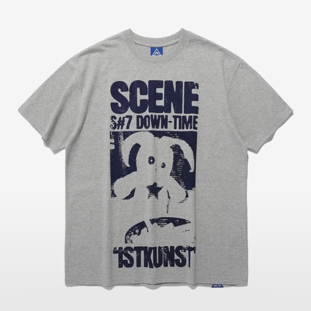 이스트쿤스트 RABBIT POSTER TEE 그레이 래빗포스터티 s