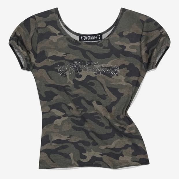 어퓨커멘츠 메탈 스터드 베이비 티셔츠 CAMOUFLAGE