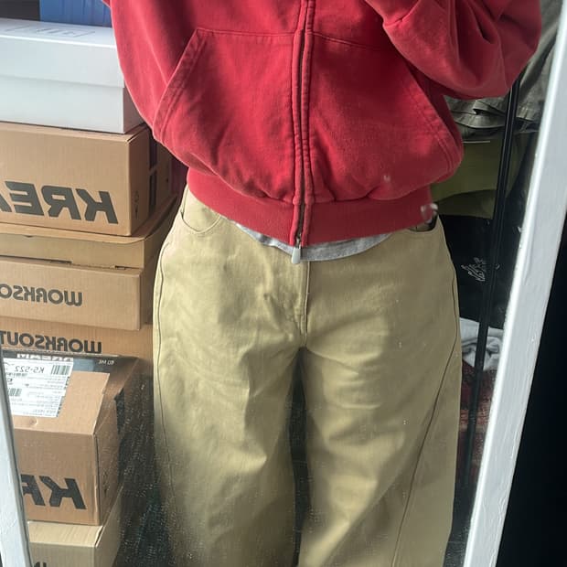 스웨이드 크롭후드집업 새상품