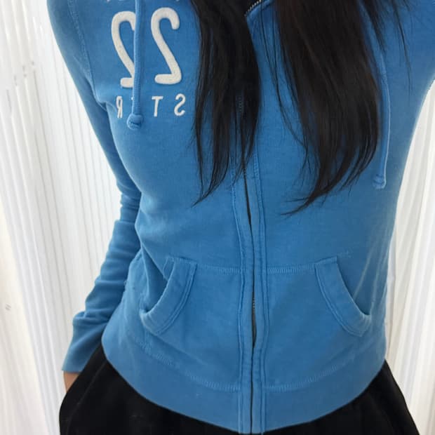 홀리스터 블루 후드집업 XS